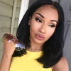 Aliexpress cross-border wigs, European and American wigs, short straight hair for women, golden bobo hairstyle, side-swept bangs, synthetic fiber wigs and headsets Application Scenario